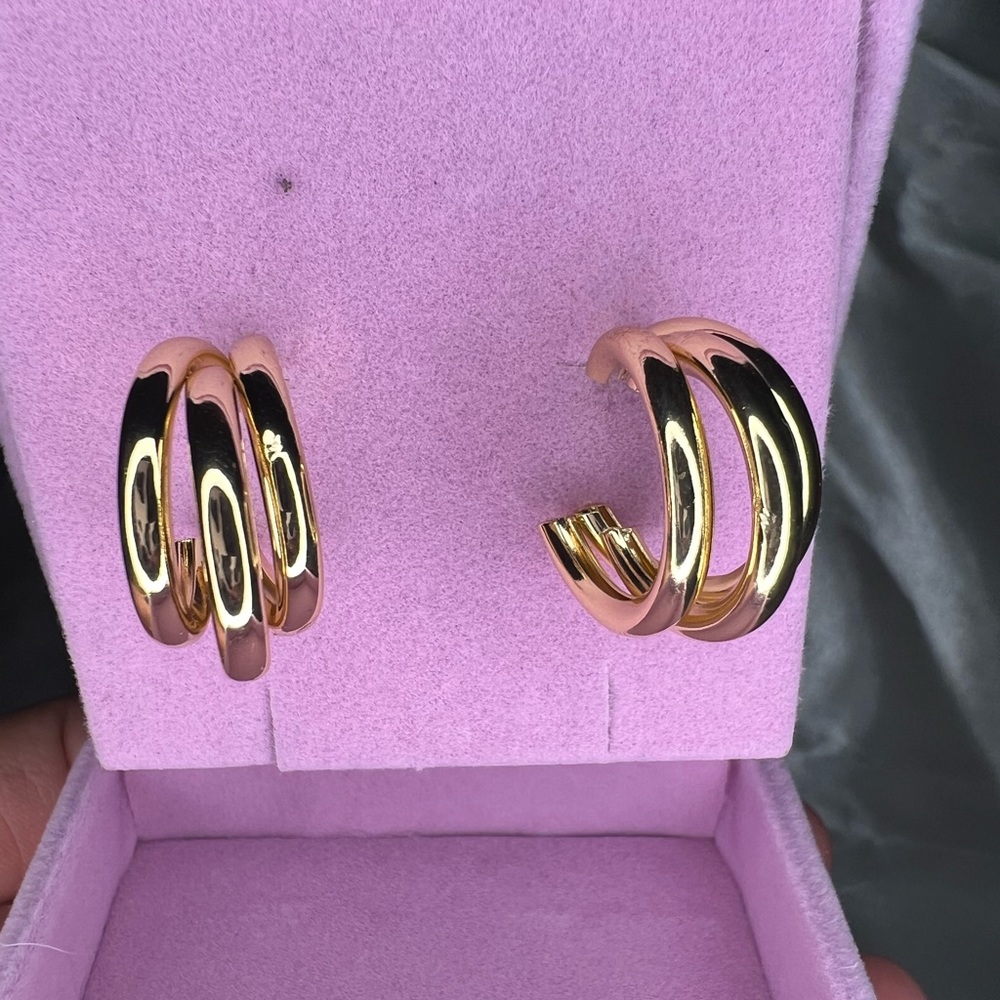 Gold plated earrings